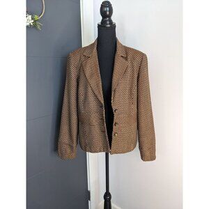 y2k‎ Requirements Brown Starburst Blazer - 14